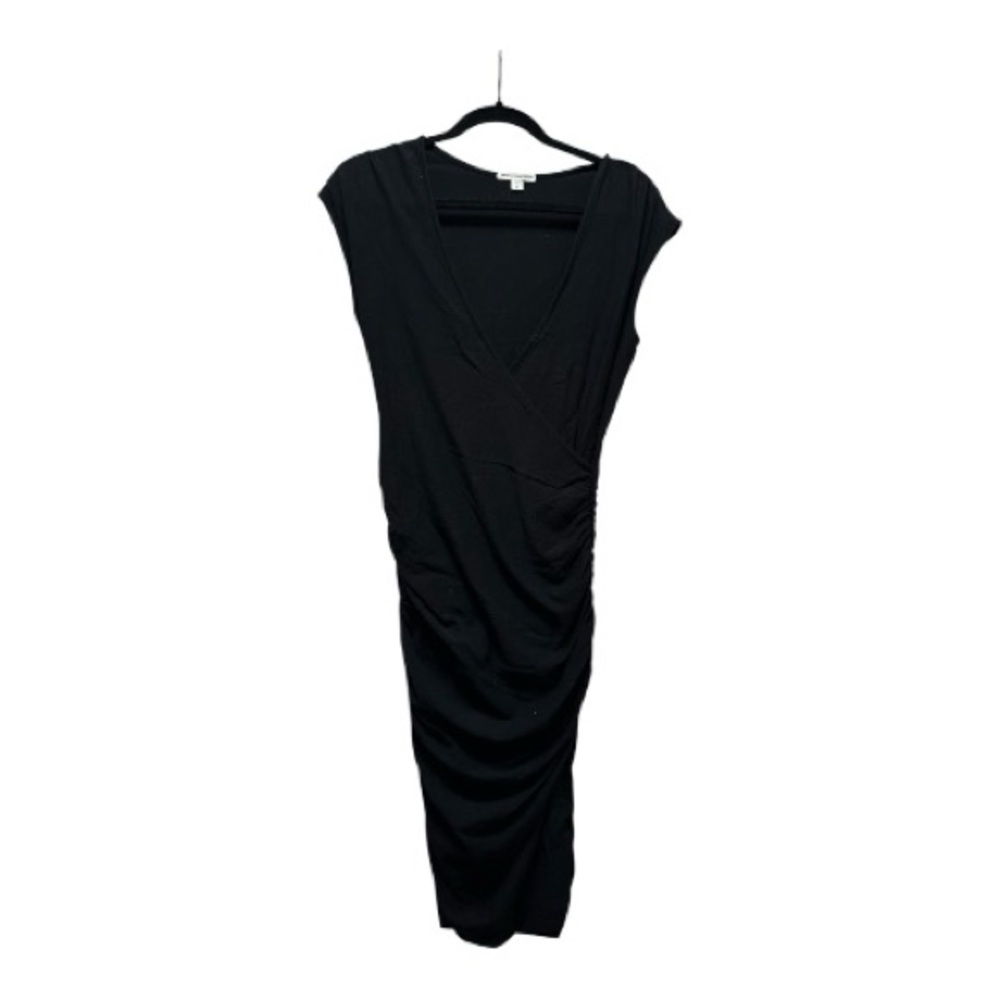 James Perse Ruched Black Bodycon Dress